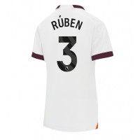 Fotbalové Dres Manchester City Ruben Dias #3 Dámské Venkovní 2023-24 Krátký Rukáv